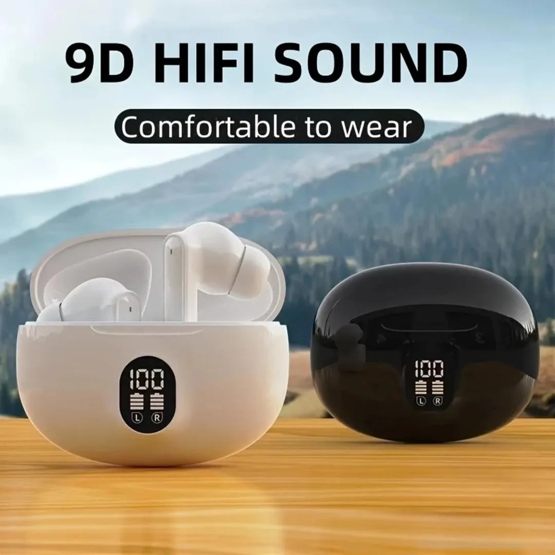 Wireless stereo earbuds