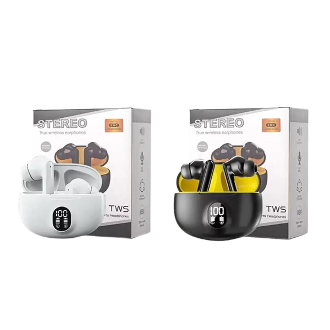 Wireless stereo earbuds